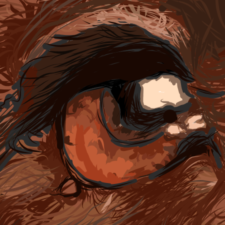 Close up image of right eye